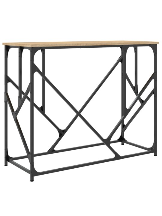 Konsoles galdiņš, koka krāsa, 100x40x80 cm, inženierijas koks