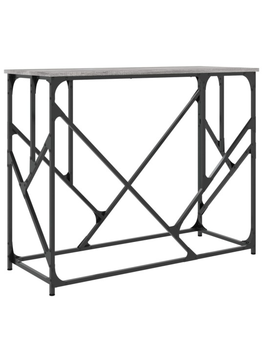 Konsoles galdiņš, pelēcīgs, 100x40x80 cm, inženierijas koks