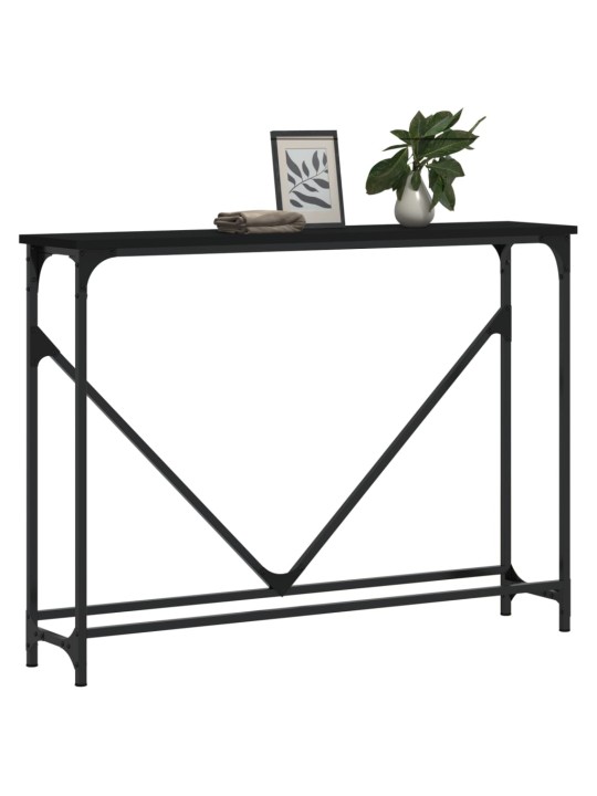 Konsoles galdiņš, melns, 102x22,5x75 cm, inženierijas koks