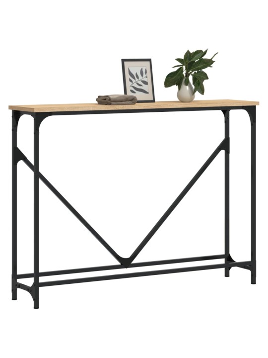 Konsoles galdiņš, koka krāsa, 102x22,5x75 cm, inženierijas koks