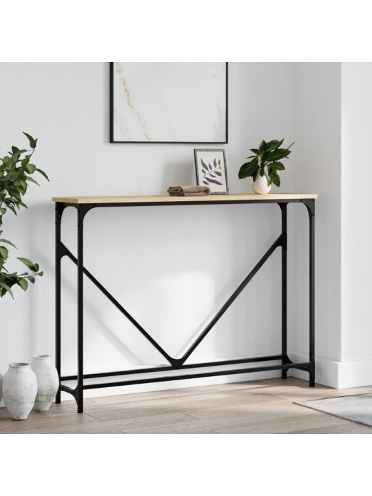 Konsoles galdiņš, koka krāsa, 102x22,5x75 cm, inženierijas koks