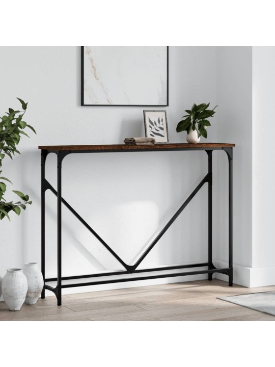 Konsoles galdiņš, brūna koka, 102x22,5x75 cm, inženierijas koks