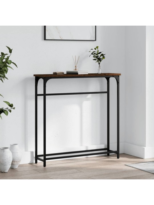 Konsoles galdiņš, brūna koka, 75x19,5x75 cm, inženierijas koks
