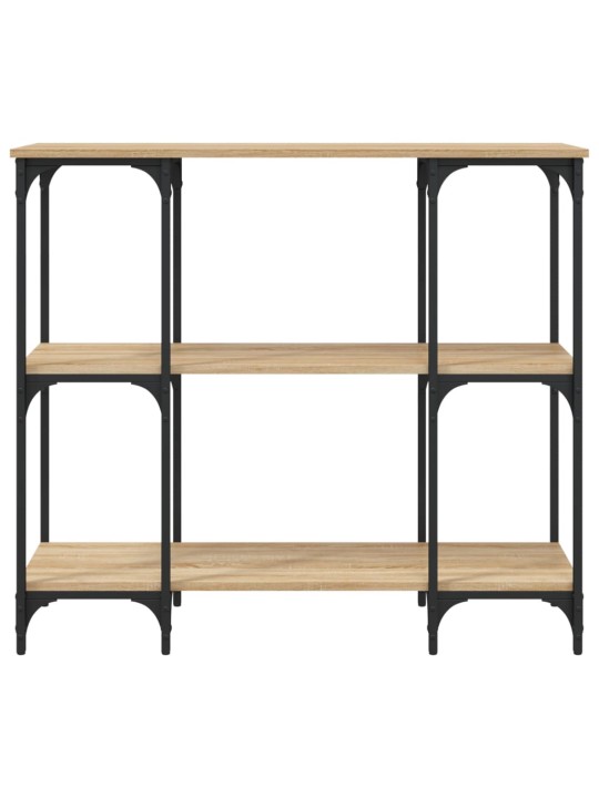Konsoles galdiņš, koka krāsa, 102x35x90 cm, inženierijas koks
