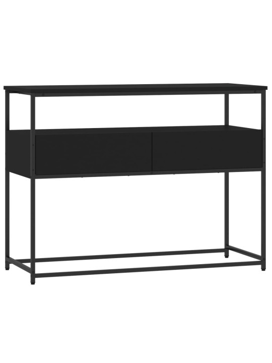 Konsoles galdiņš, melns, 100x40x75 cm, inženierijas koks