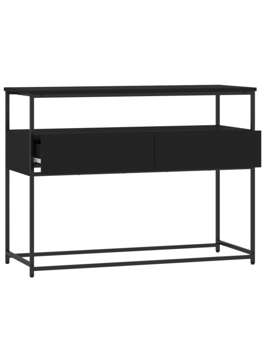 Konsoles galdiņš, melns, 100x40x75 cm, inženierijas koks