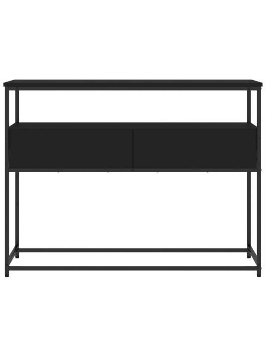 Konsoles galdiņš, melns, 100x40x75 cm, inženierijas koks