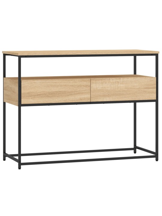 Konsoles galdiņš, koka krāsa, 100x40x75 cm, inženierijas koks