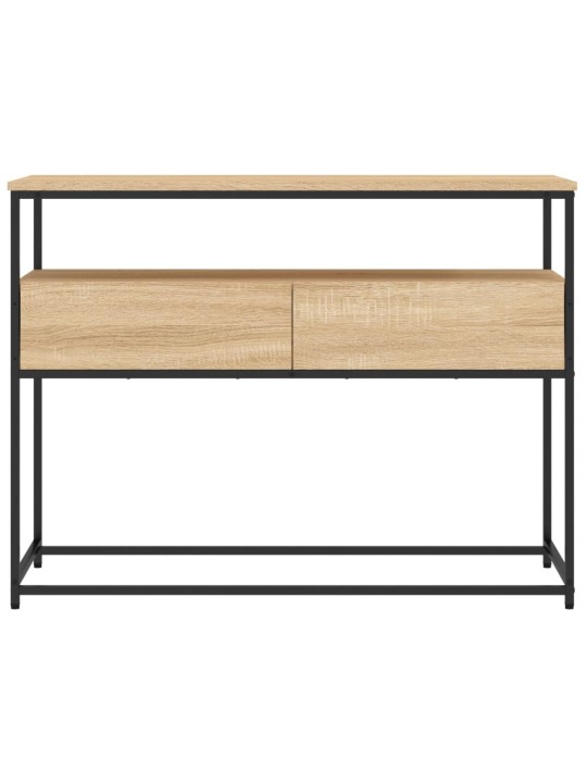Konsoles galdiņš, koka krāsa, 100x40x75 cm, inženierijas koks