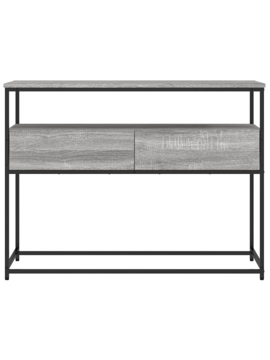 Konsoles galdiņš, pelēcīgs, 100x40x75 cm, inženierijas koks