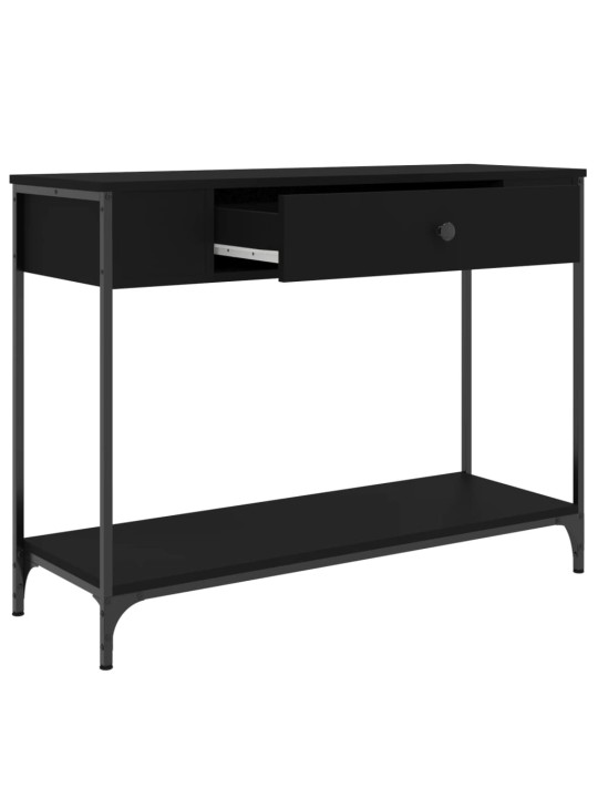 Konsoles galdiņš, melns, 100x34,5x75 cm, inženierijas koks