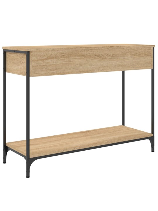 Konsoles galdiņš, koka krāsa, 100x34,5x75 cm, inženierijas koks
