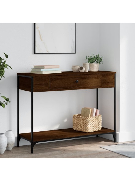 Konsoles galdiņš, brūna koka, 100x34,5x75 cm, inženierijas koks