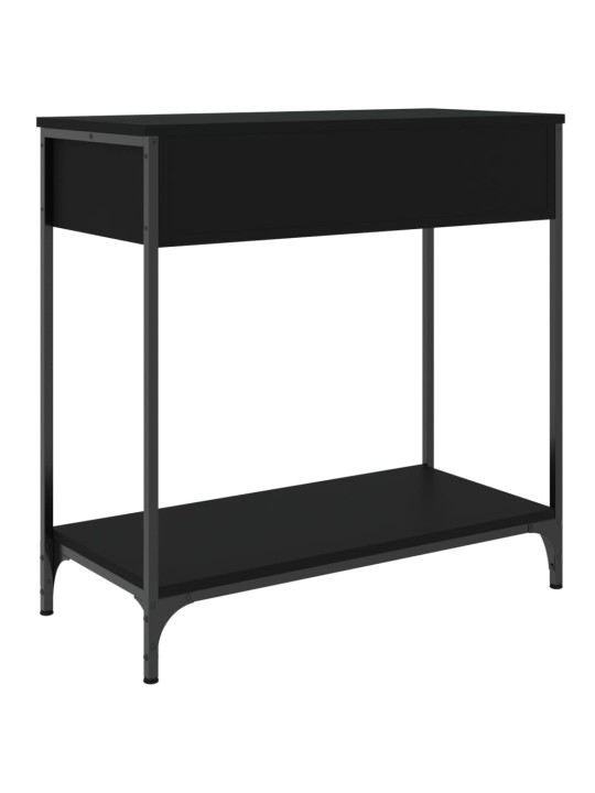 Konsoles galdiņš, melns, 75x34,5x75 cm, inženierijas koks