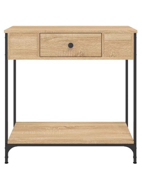 Konsoles galdiņš, koka krāsa, 75x34,5x75 cm, inženierijas koks