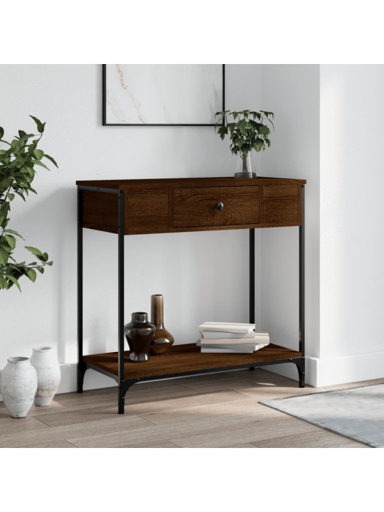 Konsoles galdiņš, brūna koka, 75x34,5x75 cm, inženierijas koks