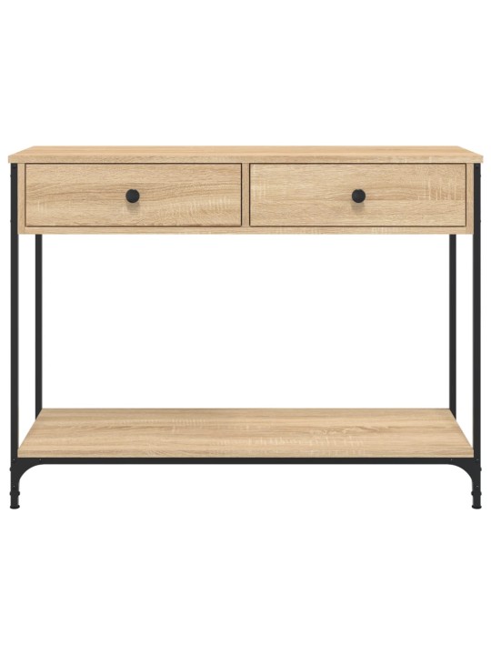 Konsoles galdiņš, koka krāsa, 100x34,5x75 cm, inženierijas koks