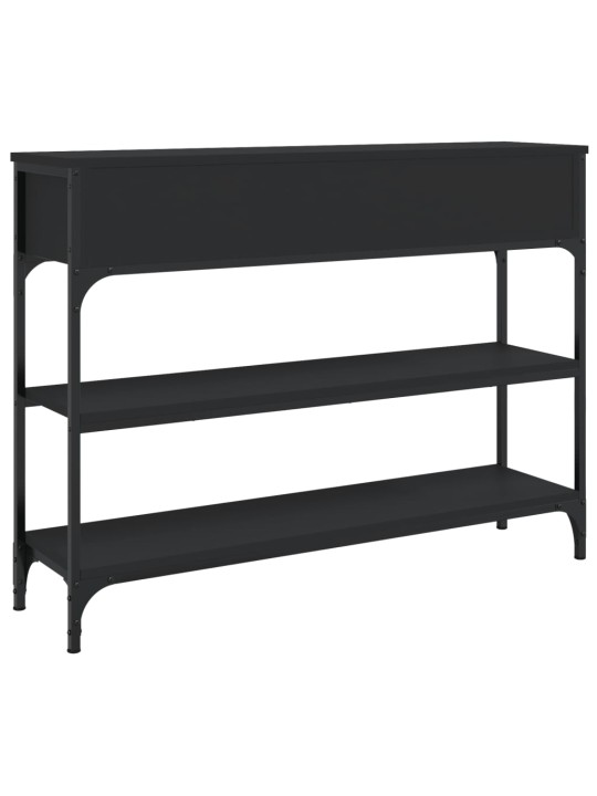 Konsoles galdiņš, melns, 100x25x75 cm, inženierijas koks