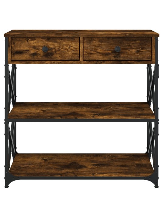 Konsoles galdiņš, koka krāsa, 75x28x75 cm, inženierijas koks