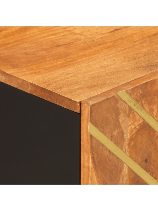 Tv skapītis, brūns un melns, 105x33,5x46 cm, mango masīvkoks