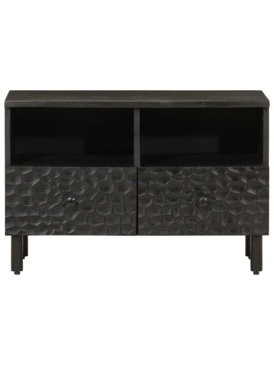 Tv skapītis, 70x33x46 cm, melns, mango masīvkoks