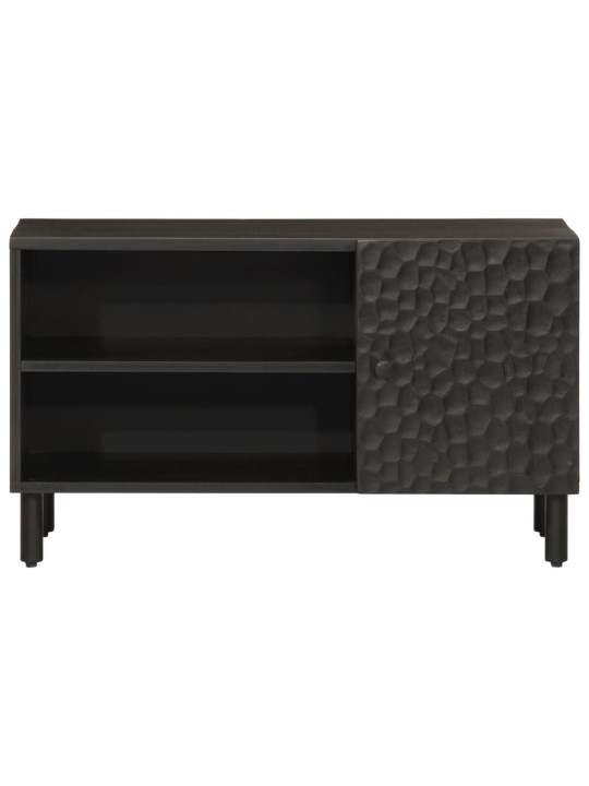 Tv skapītis, 80x31x46 cm, melns, mango masīvkoks