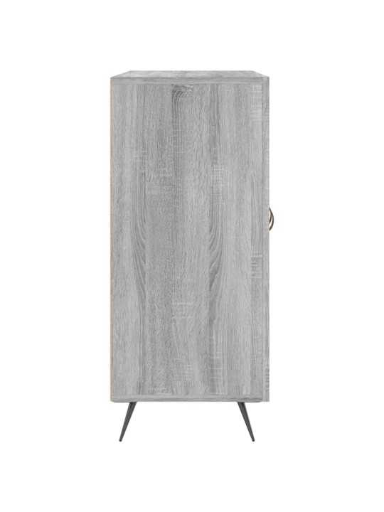 Kumode, pelēka ozolkoka krāsa, 90x34x80 cm, inženierijas koks