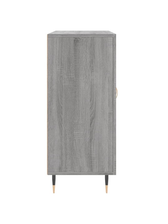 Kumode, pelēka ozolkoka krāsa, 90x34x80 cm, inženierijas koks