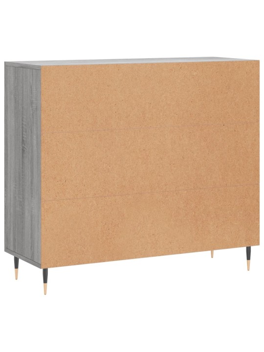 Kumode, pelēka ozolkoka krāsa, 90x34x80 cm, inženierijas koks
