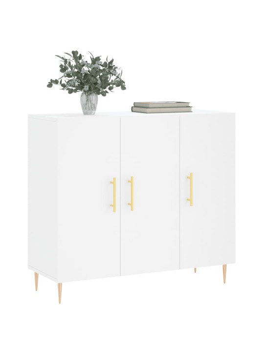 Kumode, balta, 90x34x80 cm, inženierijas koks