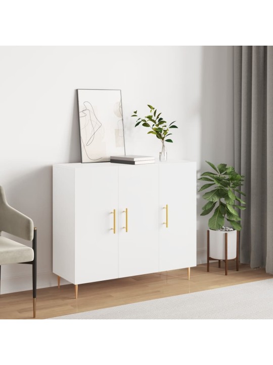 Kumode, balta, 90x34x80 cm, inženierijas koks
