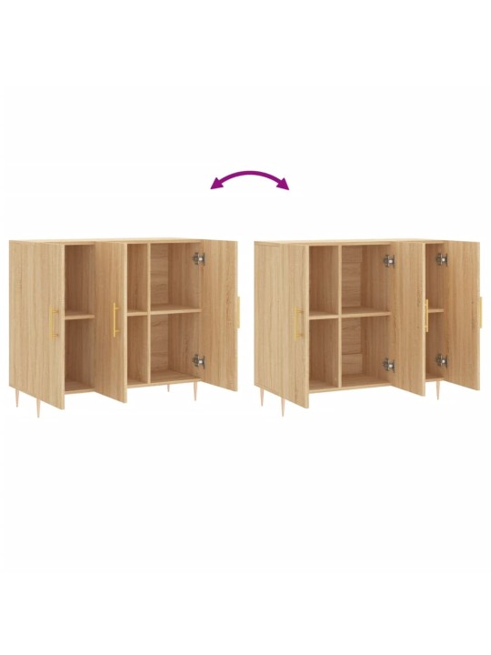 Kumode, ozolkoka krāsa, 90x34x80 cm, inženierijas koks