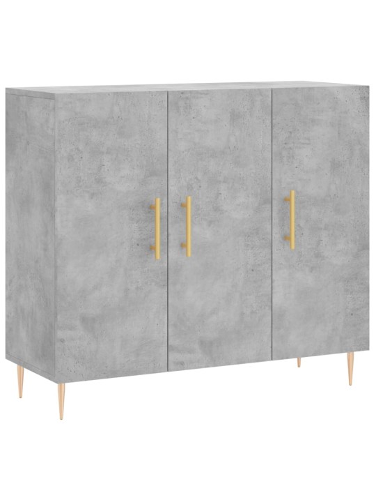 Kumode, betona pelēka, 90x34x80 cm, inženierijas koks