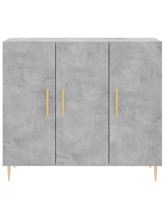 Kumode, betona pelēka, 90x34x80 cm, inženierijas koks