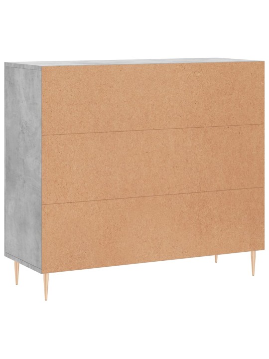 Kumode, betona pelēka, 90x34x80 cm, inženierijas koks
