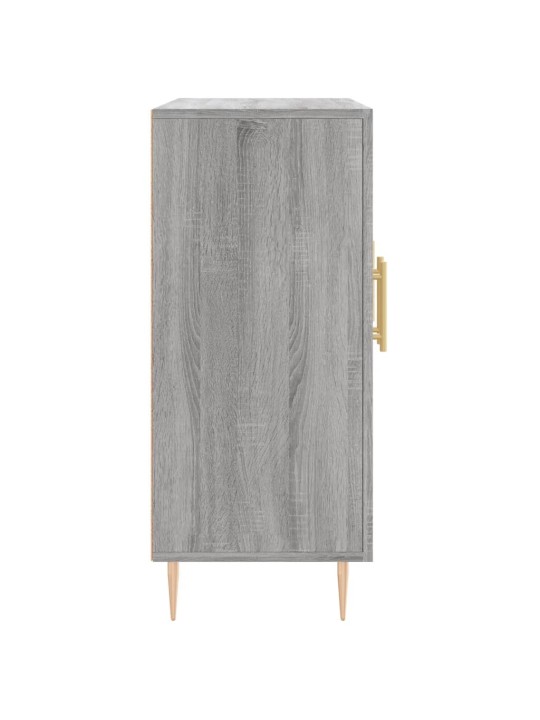 Kumode, pelēka ozolkoka krāsa, 90x34x80 cm, inženierijas koks