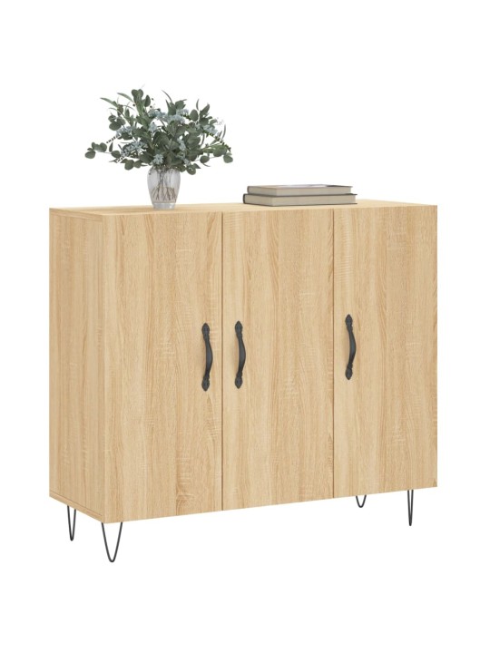 Kumode, ozolkoka krāsa, 90x34x80 cm, inženierijas koks