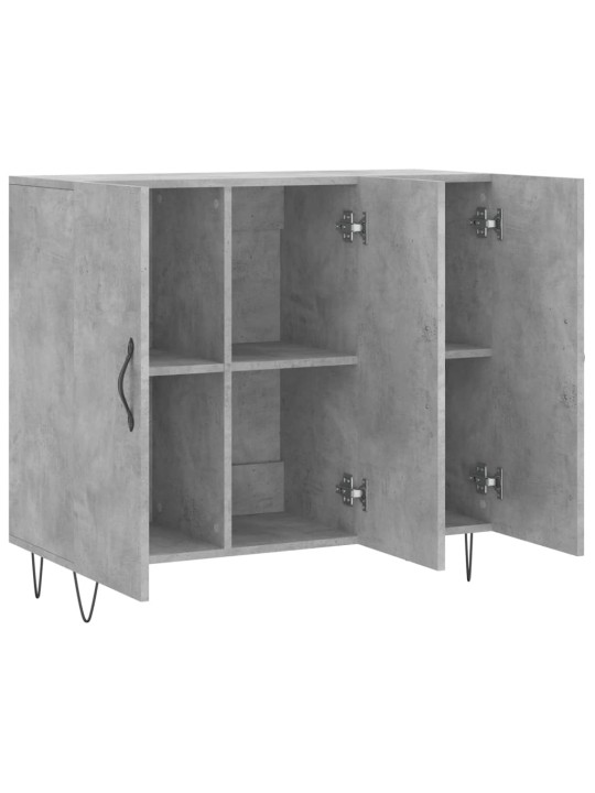 Kumode, betona pelēka, 90x34x80 cm, inženierijas koks