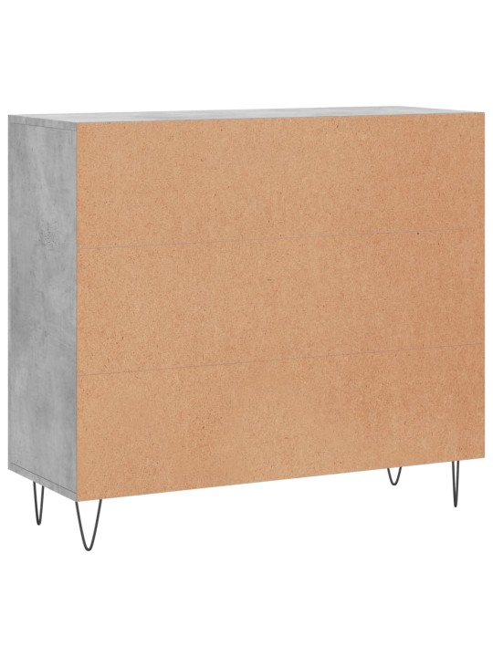 Kumode, betona pelēka, 90x34x80 cm, inženierijas koks