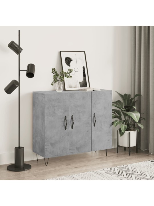 Kumode, betona pelēka, 90x34x80 cm, inženierijas koks