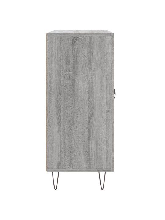 Kumode, pelēka ozolkoka krāsa, 90x34x80 cm, inženierijas koks