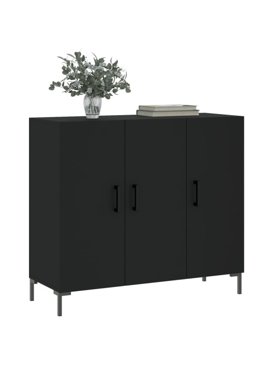 Kumode, melns, 90x34x80 cm, inženierijas koks