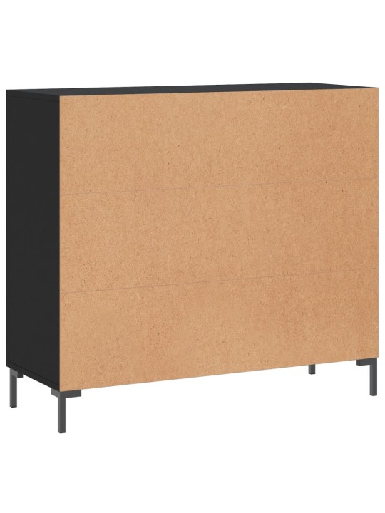 Kumode, melns, 90x34x80 cm, inženierijas koks