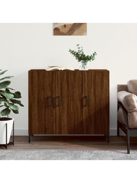 Kumode, ozolkoka krāsa, 90x34x80 cm, inženierijas koks