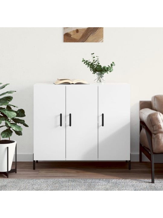 Kumode, balta, 90x34x80 cm, inženierijas koks