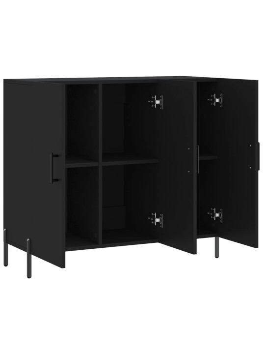Kumode, melns, 90x34x80 cm, inženierijas koks