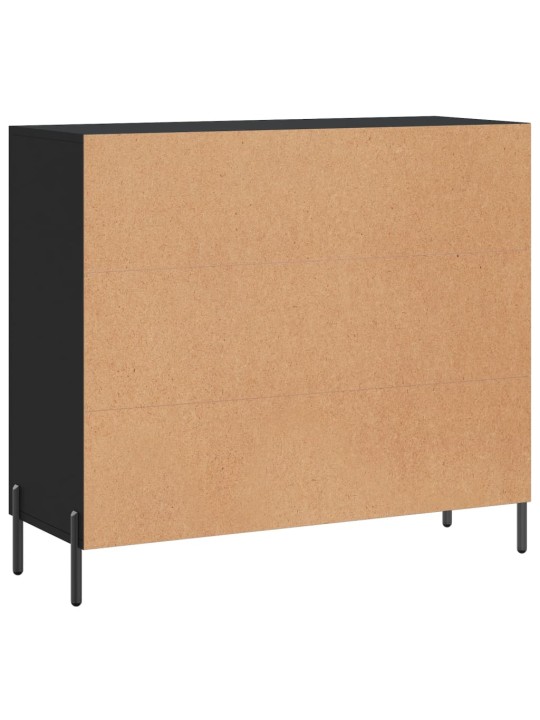 Kumode, melns, 90x34x80 cm, inženierijas koks