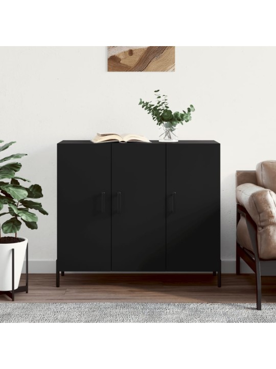 Kumode, melns, 90x34x80 cm, inženierijas koks