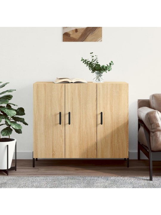 Kumode, ozolkoka krāsa, 90x34x80 cm, inženierijas koks