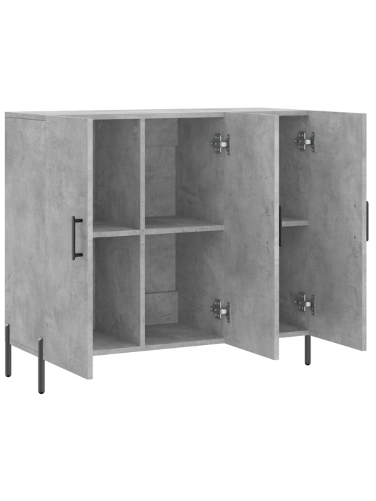 Kumode, betona pelēka, 90x34x80 cm, inženierijas koks